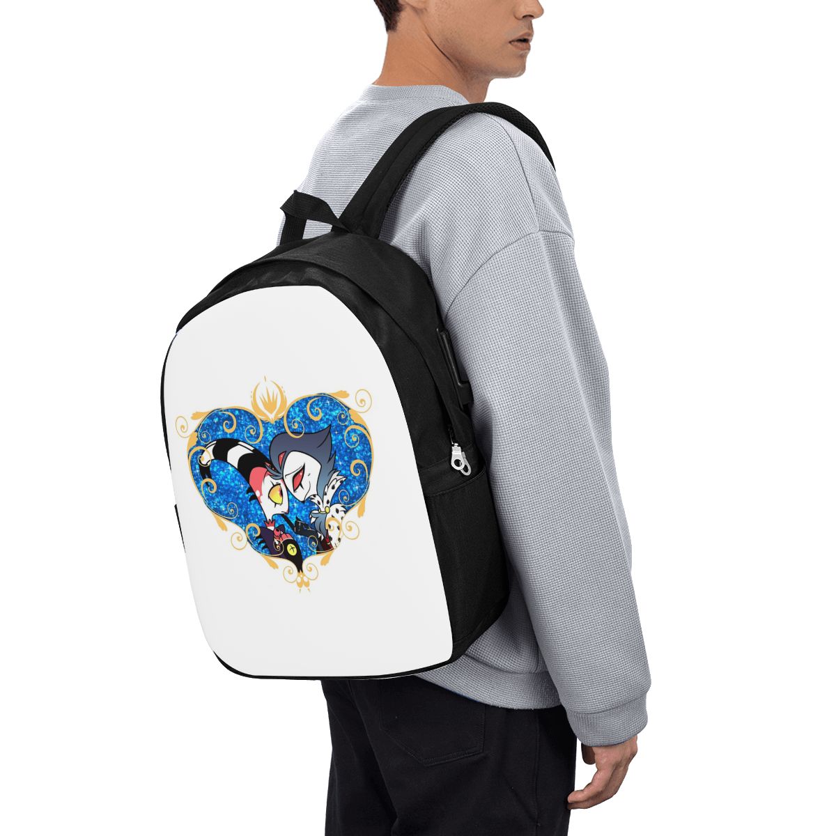 Laptop Bag - Helluva Boss Stolas en Blitzo Heart