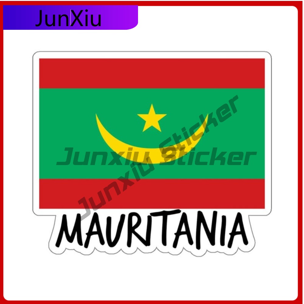Laptop Accessories & Repair Jagtap Dairy Pimple Nilakh Pimpri Chinchwad Maharashtra - Mauritania Vlag Reissticker Waterdicht Krasbestendig Accessoire