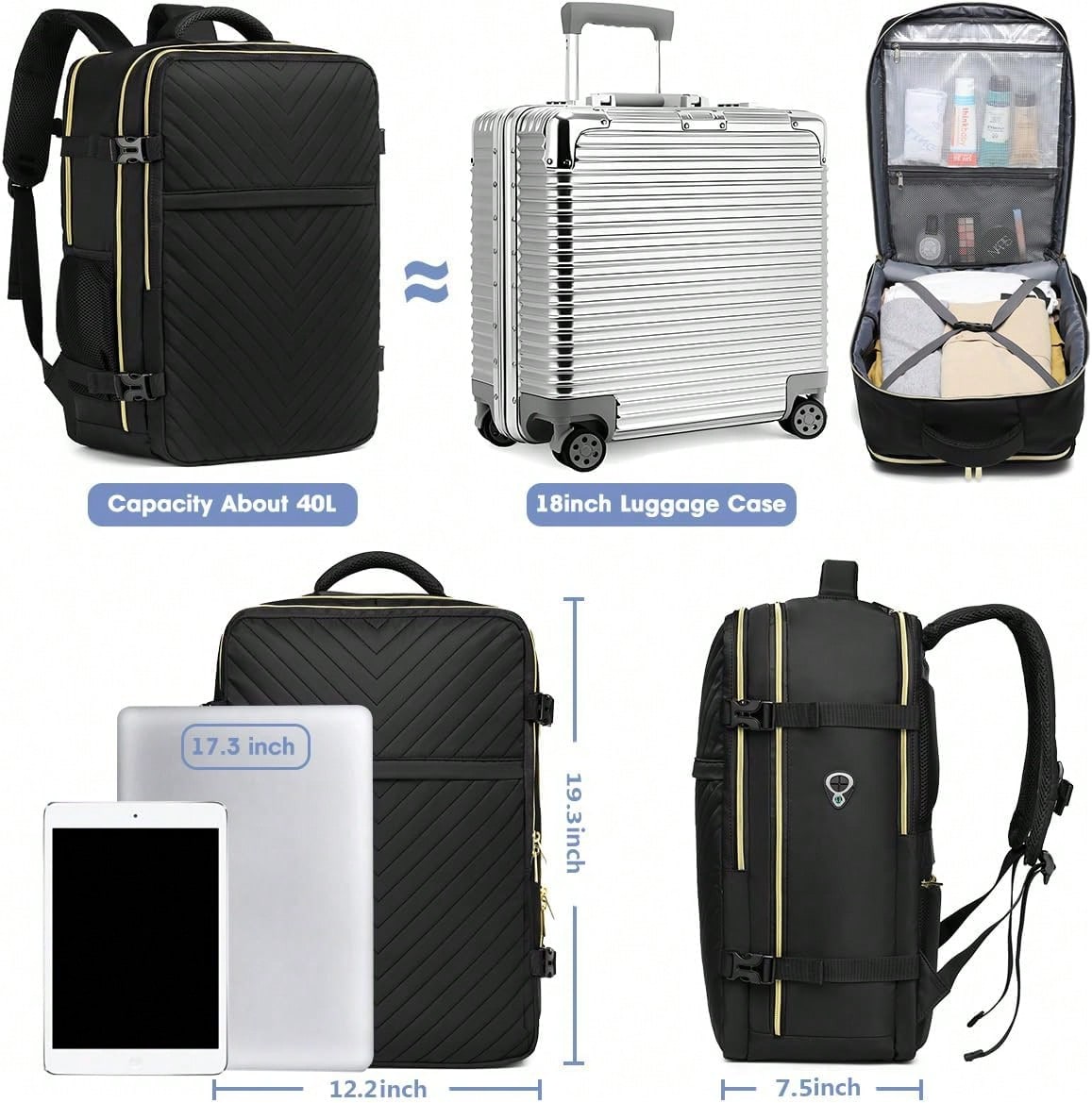 Grote handbagage reisrugzak -  - Laptop Bag recensie en prijs