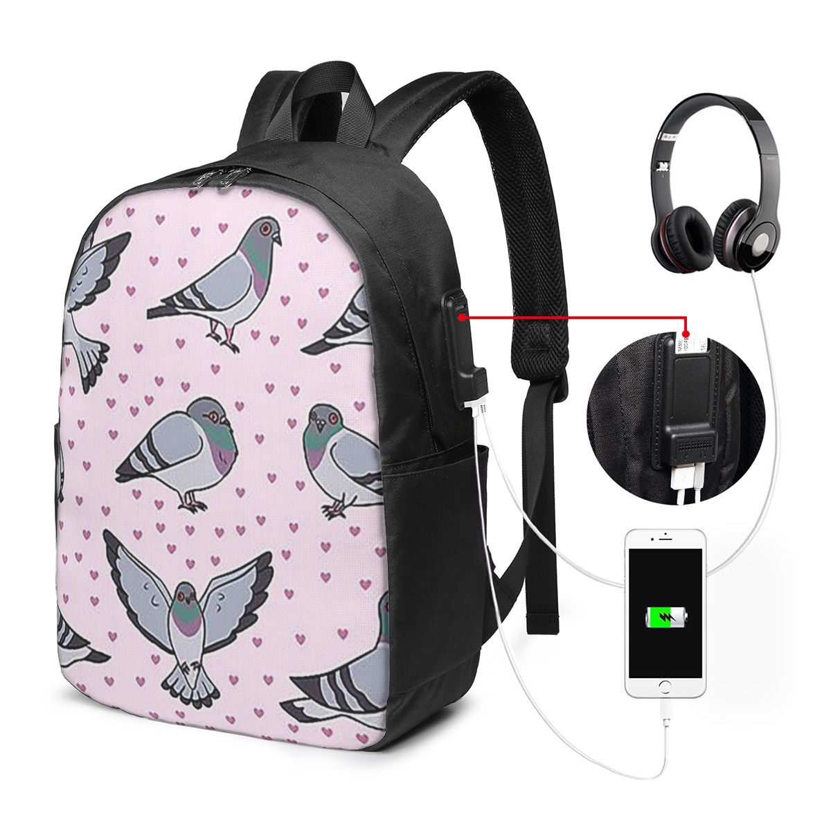 Leuke Cartoon Duiven Pack Rugz - Laptop Bag recensie en prijs