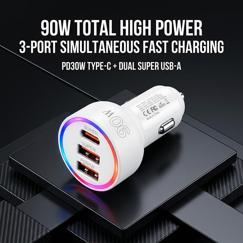 90W Autolader Adapter met Mult - Usb C Hub recensie en prijs