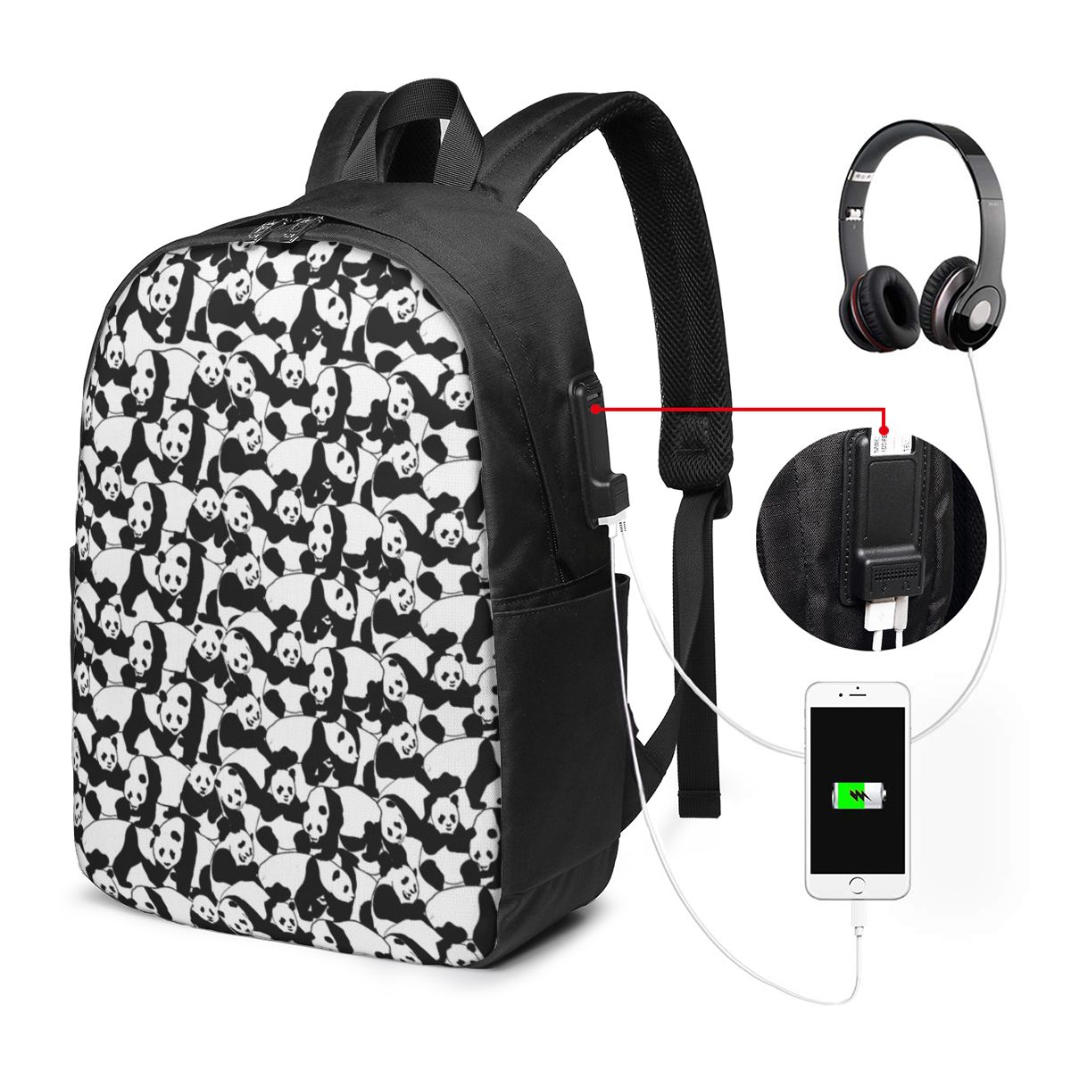 Panda Patroon Rugzak Reisnoteb - Laptop Bag recensie en prijs